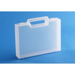 x20  valises plastiques transparentes 222x160x39 mm