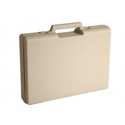 x5 mallettes plastique beige D02